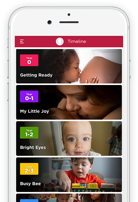 Home screen of EveryParent app.