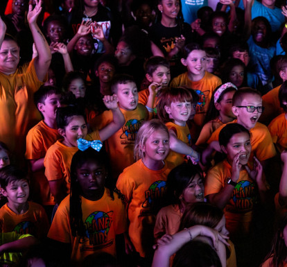 Children cheer performers at the annual KidzFit Jamathon hosted by Digital Vibez and sponsored by Children's Services Council of Palm Beach County.