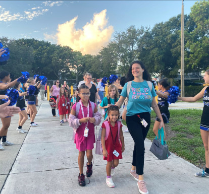 International Walk to School Day at Manatee Elementary, sponsored by Safe Kids PBC