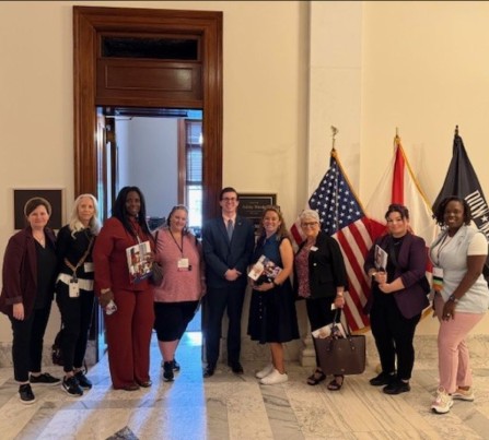 Members of CSC's Resident Advisory Committee met with legislators and presented at a national child care conference in the Washington, D.C. area in 2025.