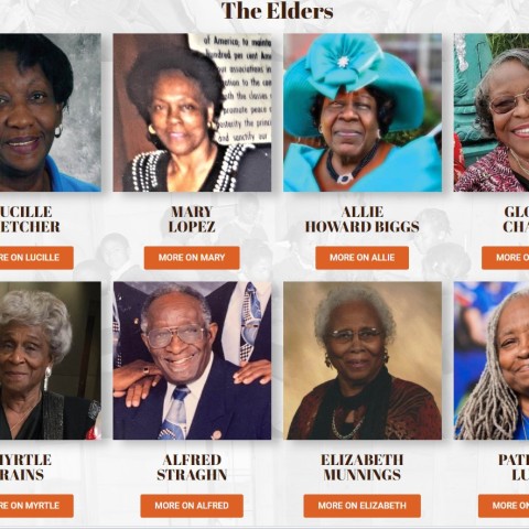 A screenshot of the elders involved in the African American Oral History Project.