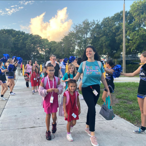 International Walk to School Day at Manatee Elementary, sponsored by Safe Kids PBC
